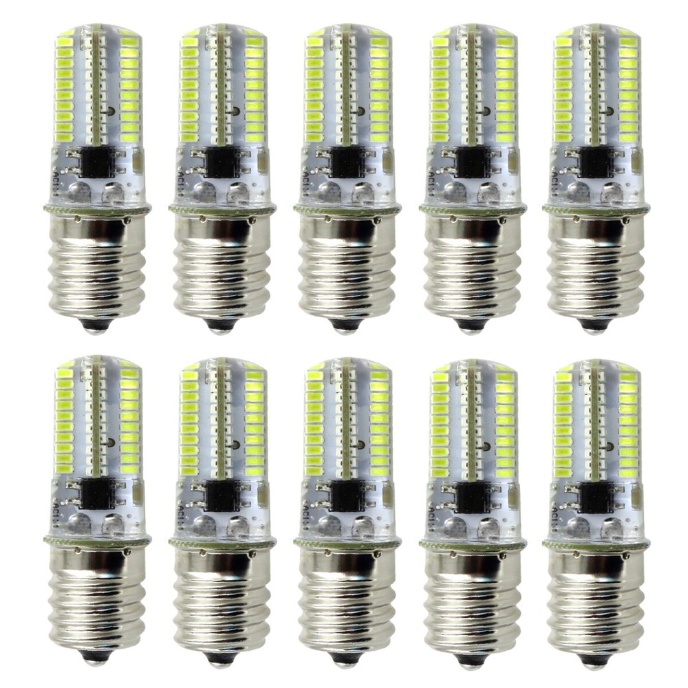 10pcs E17 Intermediate C9 LED Light Microwave Bulb 80 3014 Corn Lamp 120V/6500K