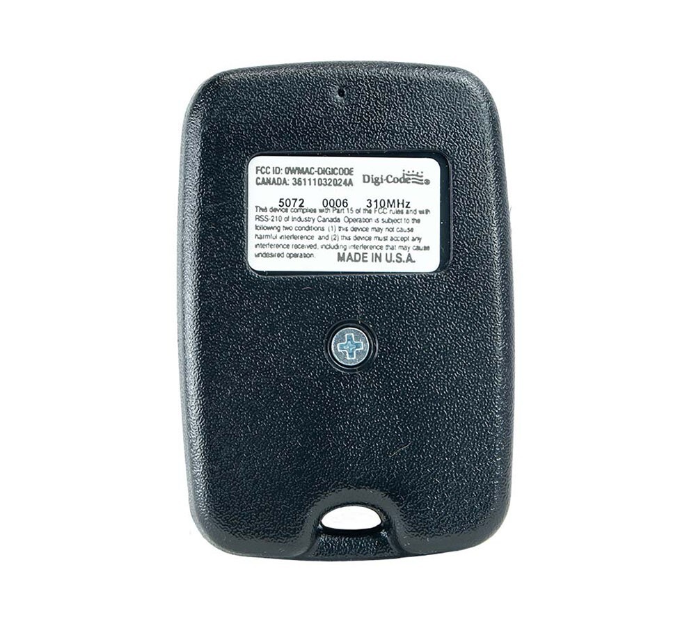 Digi-Code 5072 2 Button Garage Door Opener Remote 310 MHz Stanley Compatible gallery