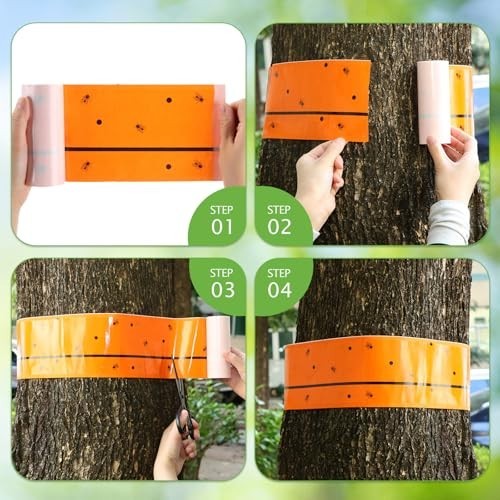 12 Rolls Spotted Lanternfly Trap - 30ft Sticky Strips for Trees, Garden, Lawn gallery
