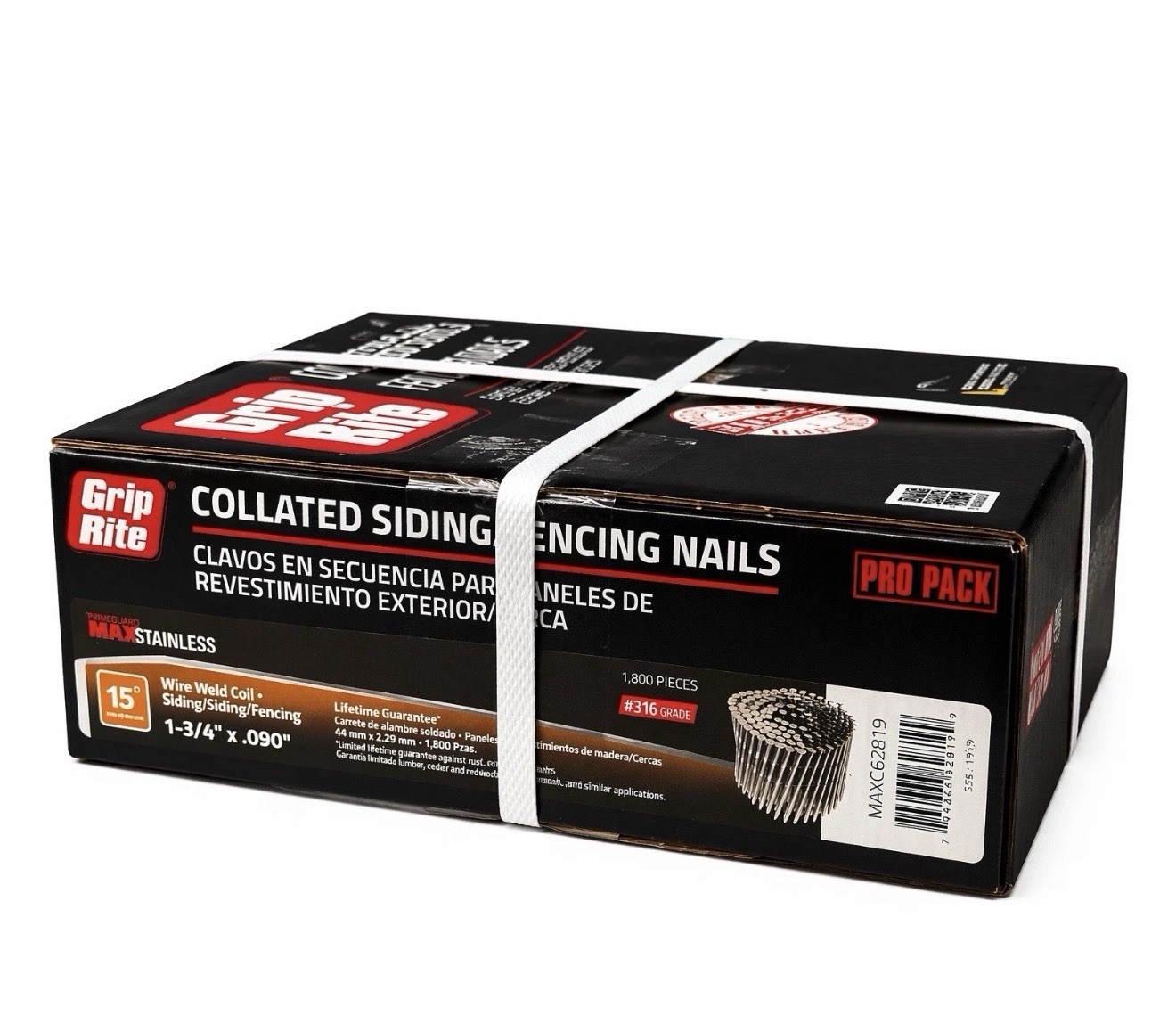 Grip-Rite Collated Siding & Fencing Nails #316 Stainless Steel (1,800 Pack) gallery