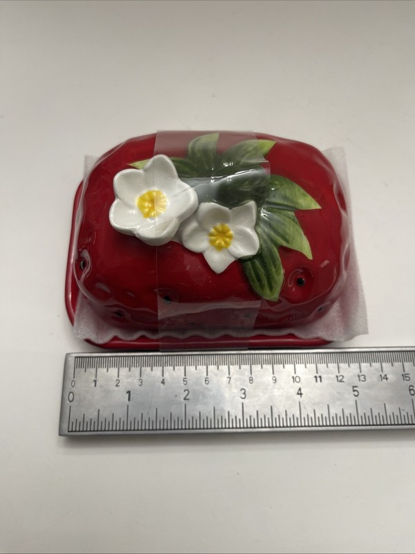 The Strawberry Collection By CornerRuby Butter Dish Hand wash Only gallery