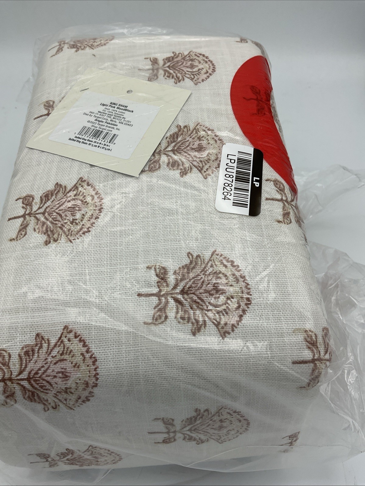 Threshold Quilt Sham King Size Light Pink Woodblock gallery