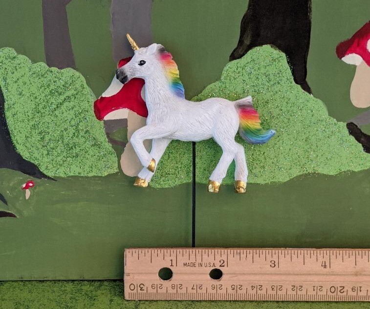 Fiddlehead Fairy Garden Miniature Unicorn Stake Fairy Gnome Garden NEW gallery