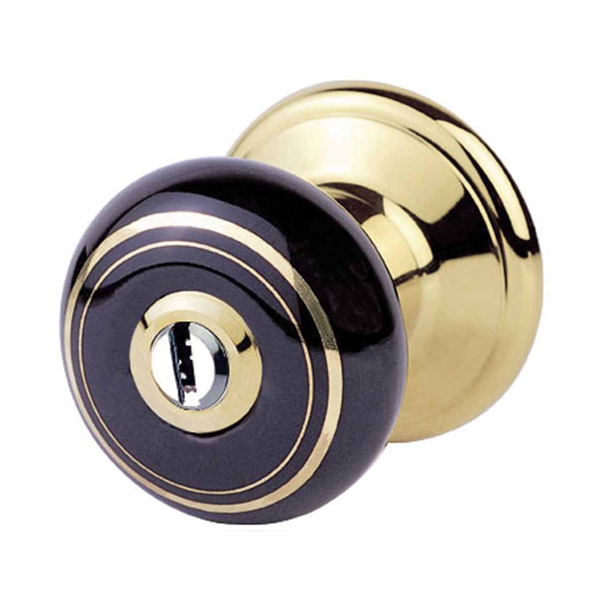 Brass Keyed Door Knob Lock Set Porcelain Adjustable Backset Porcelain Door Lock gallery