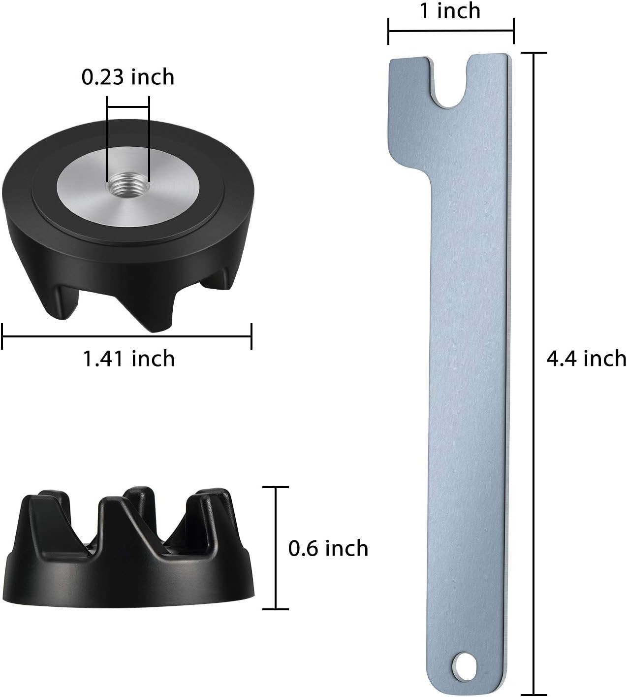 5 Packs 9704230 Blender Coupler Blender Coupling Replacment Parts with 1 Wrench gallery