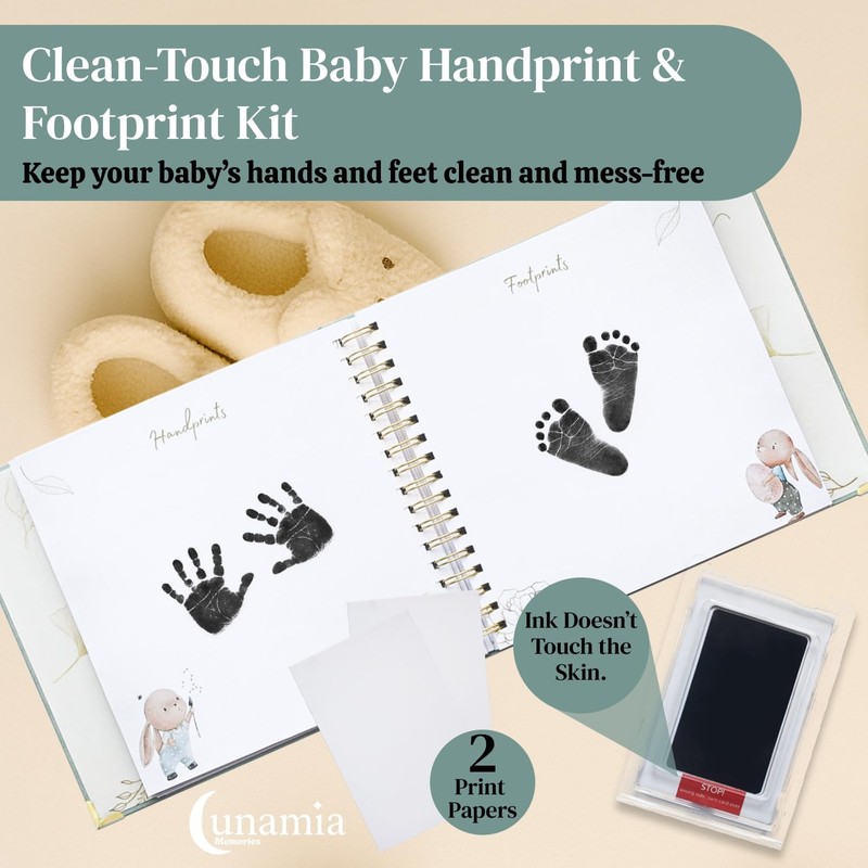 Baby Memory Book Keepsake Journal – First 5 Years Gender Neutral Newborn Ph... gallery