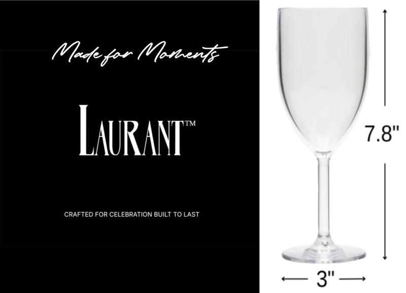 LAURANT Unbreakable Clear Tritan Plastic Wine Glasses 12 oz. oz Set 6 BPA Free gallery