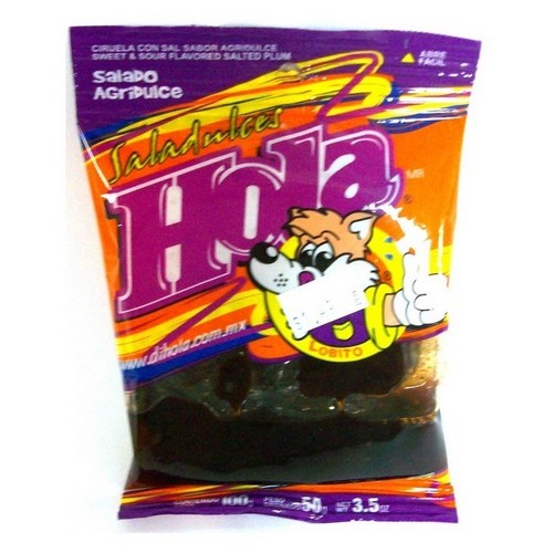 3 pack Hola Sweet & sour Flavored Salted plum(Saladito Agridulce Net wt 10-oz