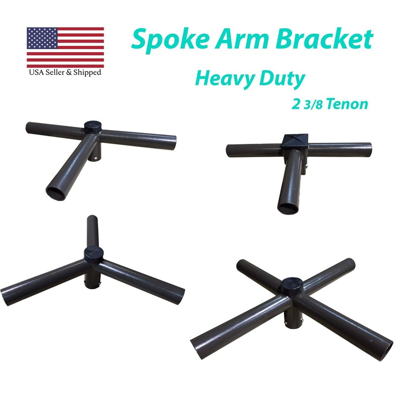 Spoke Arm Mounting Bracket Tenon Adaptor Round/Square Parking Light Pole Fixture gallery