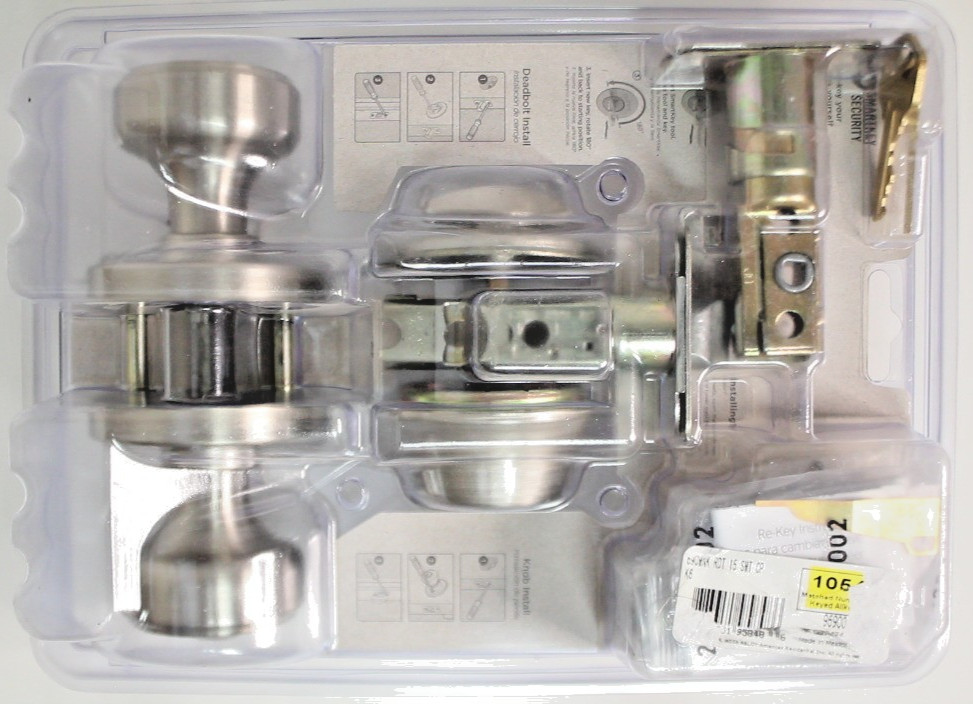 Kwikset Maven Keyed Entry Knob Deadbolt Satin Nickel 690MNKRDT15 #9as gallery