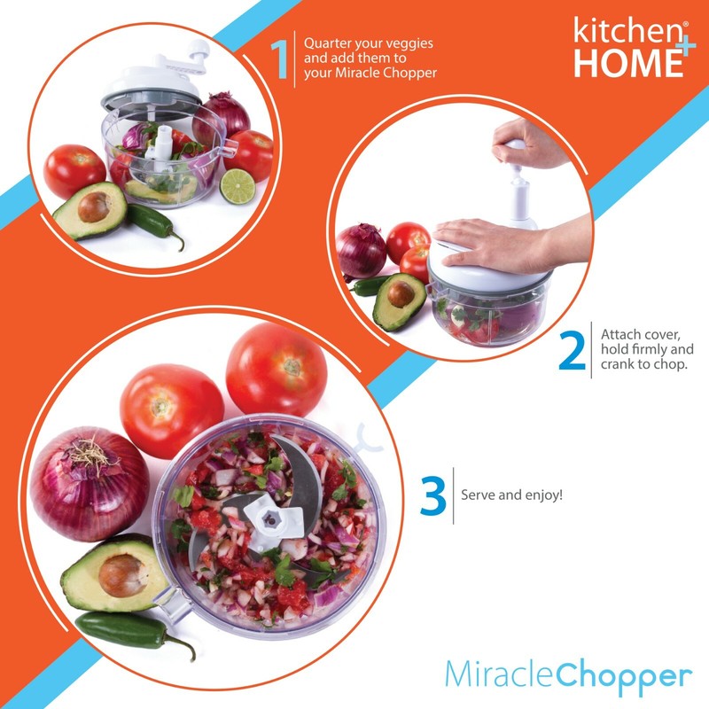 Miracle Chopper Manual Food Processor Salsa Maker, Blender, Slicer and Julienne gallery