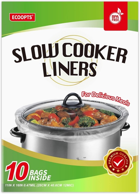 Slow Cooker Liners Disposable Small Size Fits 1QT to 3QT BPA Free Easy Clean gallery