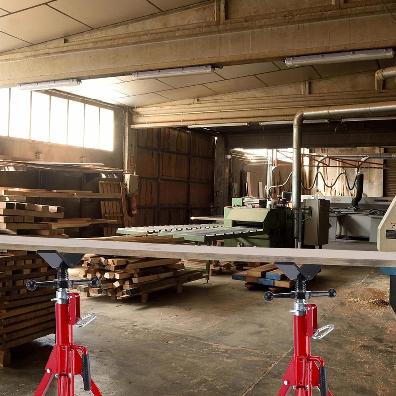 Pipe Jack Welding Stand with V-Head and Folding Legs 2500 lbs Capacity 28"-52" gallery
