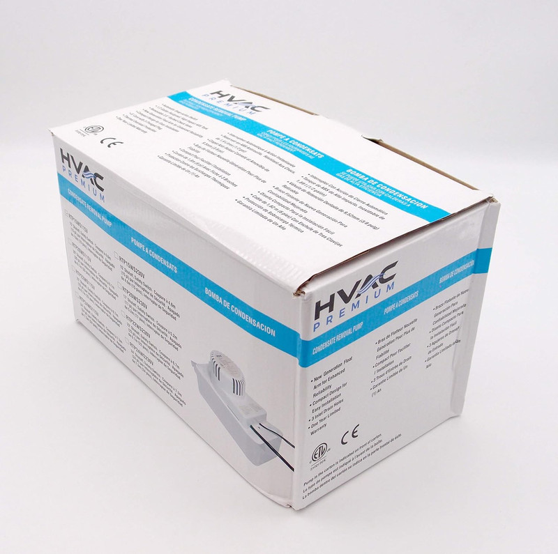 Condensate Removal Pump – Tank Pump 2.2L RTP15WS115V with 3/8" X 15' Pipe All in gallery