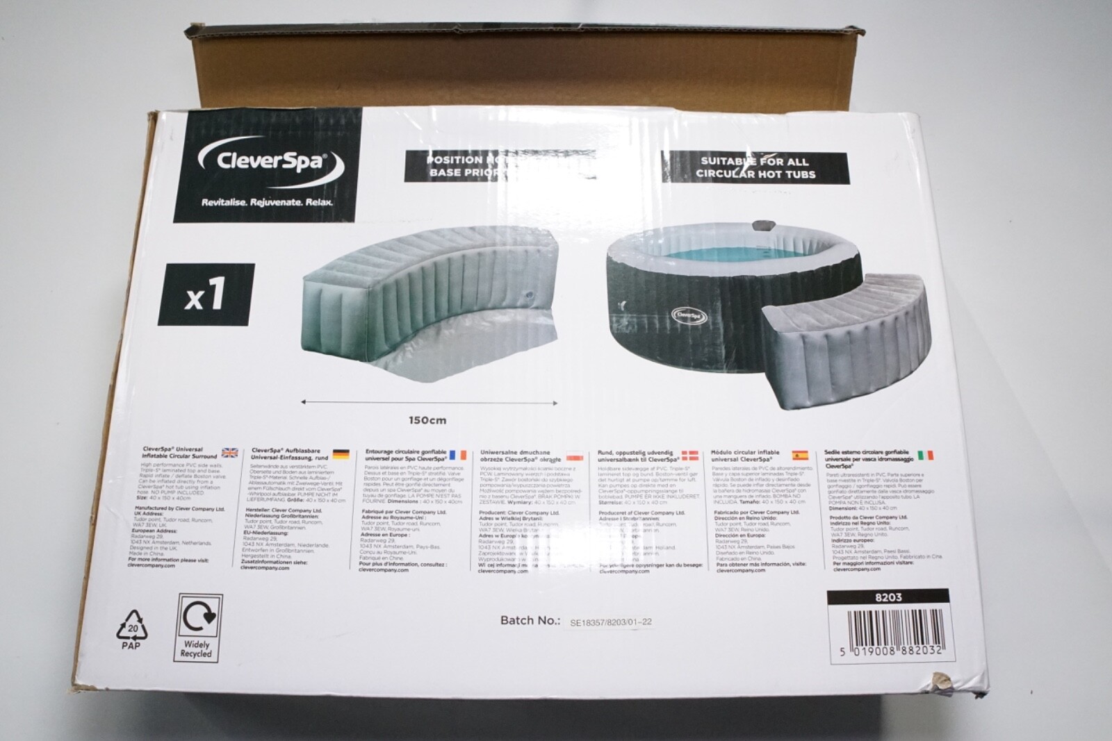 New STEP SPA TABLE ONLY! CleverSpa Inflatable Spa Circular Surround for Hot Tubs gallery