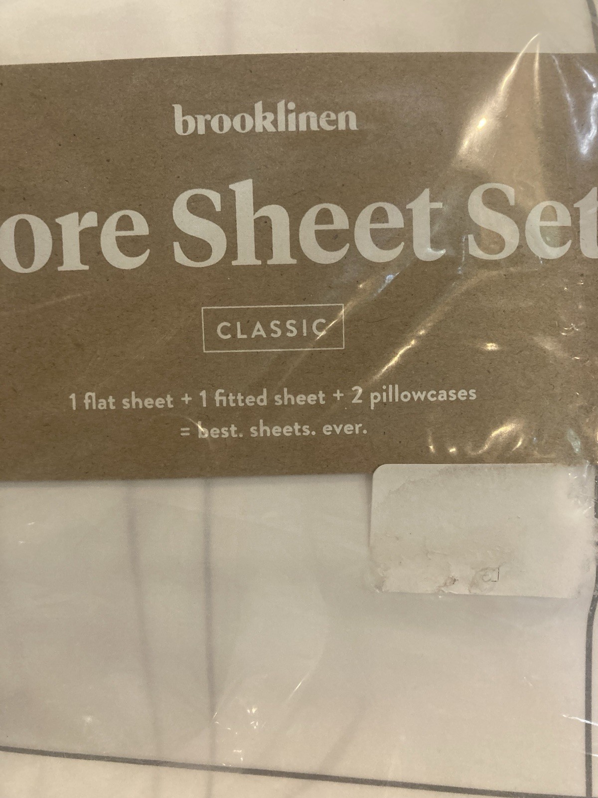 BROOKLINEN FULL SIZE Core Sheet Set Cotton BEDDING NEW 4 Piece NEW IN PACKAGE gallery