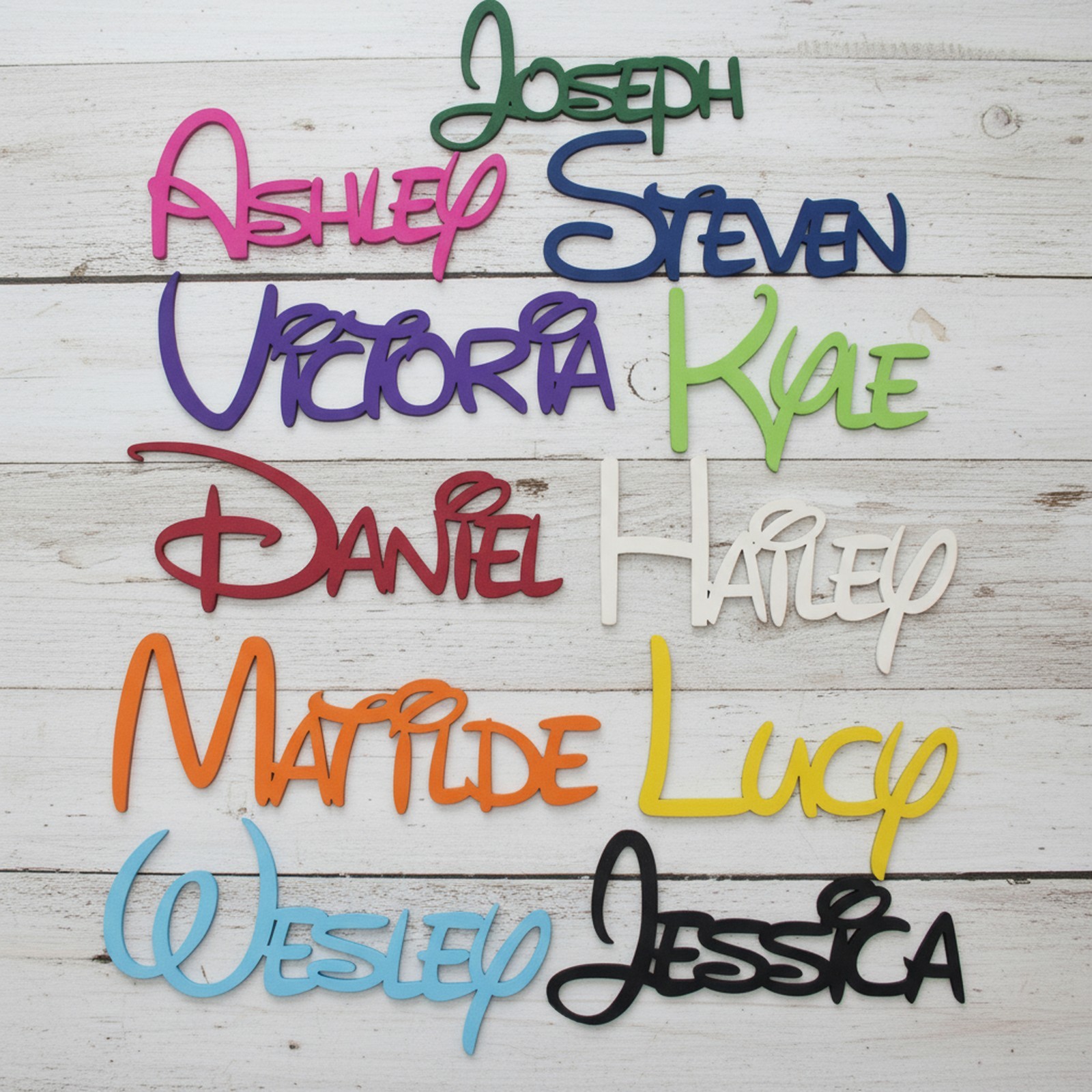 Personalized Disney-Style Name Sign – Custom Wooden Nursery Kids Room Wall Decor gallery