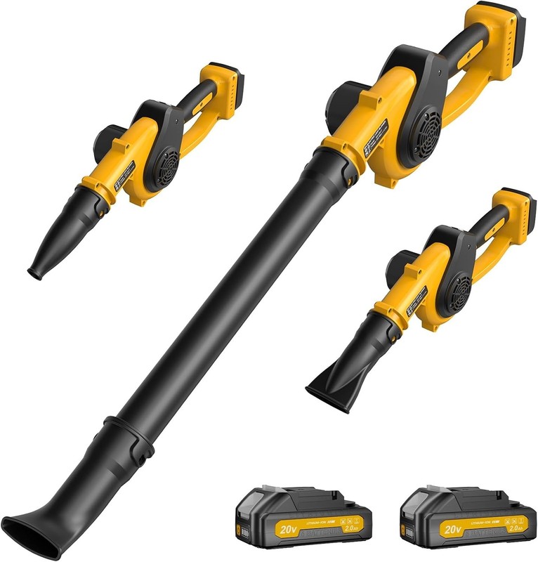 Efficient Battery-Powered Leaf Blower with Two Batteries & Fast Charger Included gallery