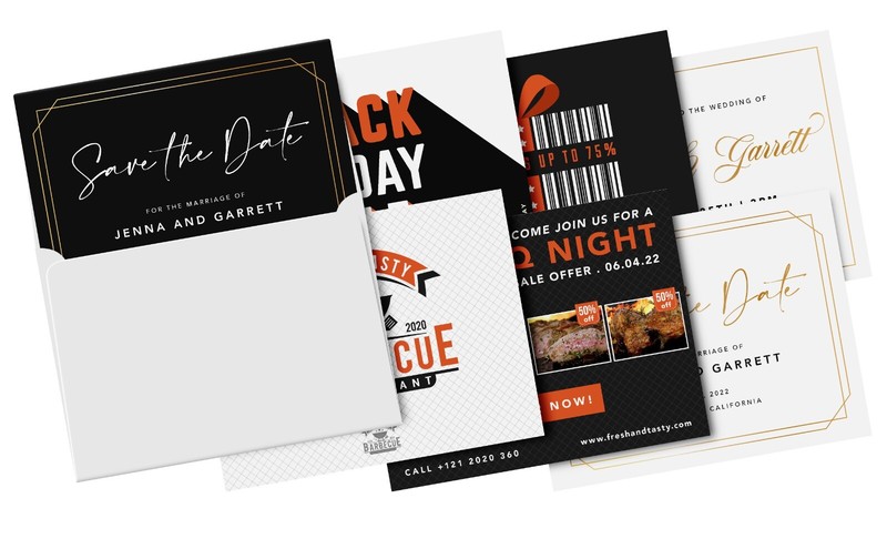 A6 Blank White Note Cards & Envelopes - 65lb Cover - 4 1/2 x 6 - Set of 50 gallery
