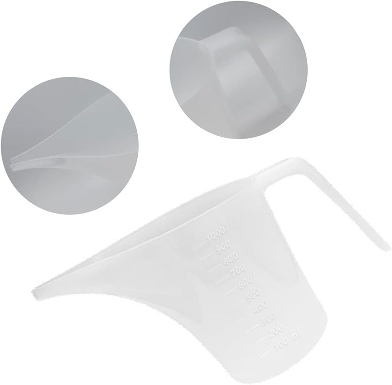 4 Pack Plastic Funnel Pitcher,Measuring Cup with Long Spout,Large Capacity Easy gallery