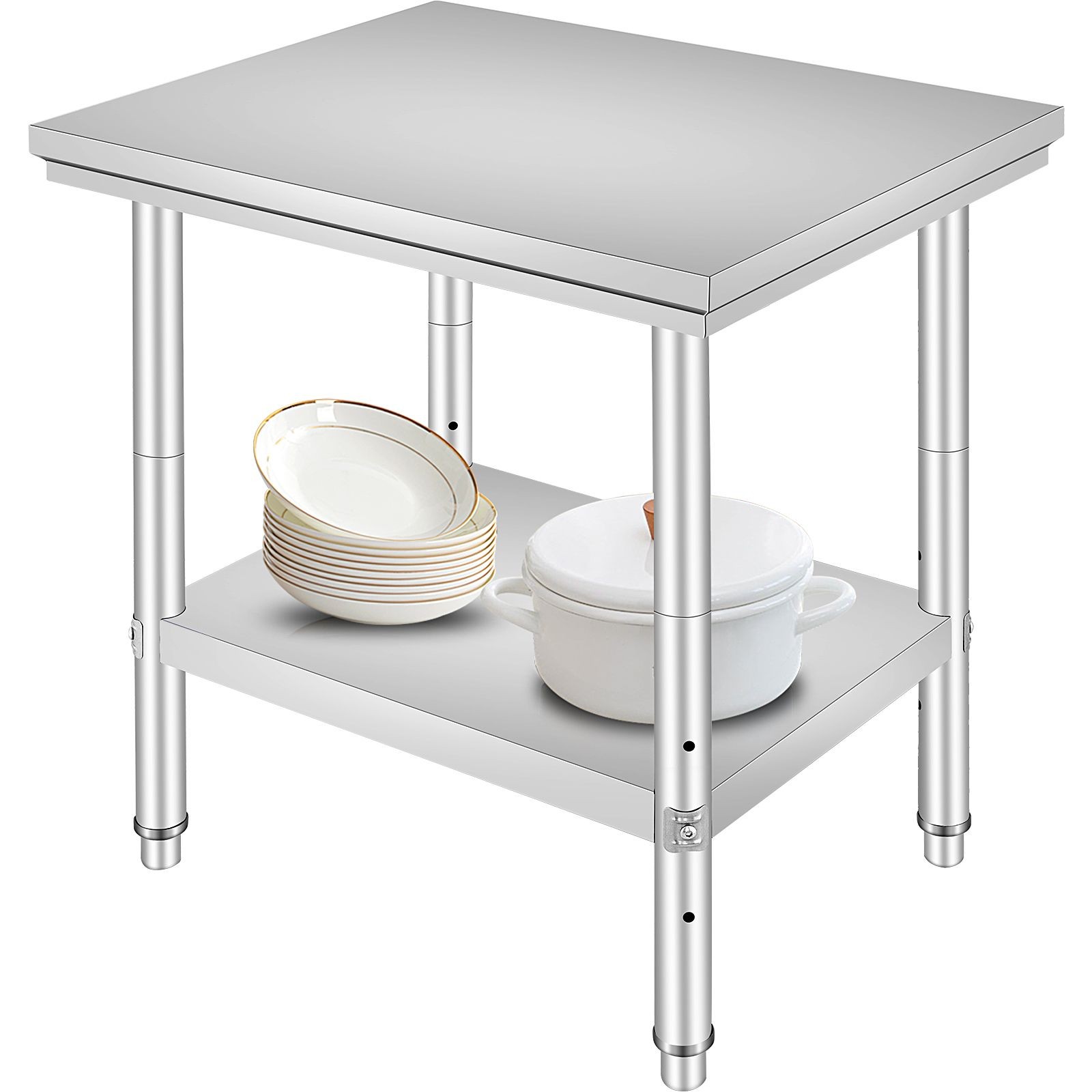 3-Level Adjustable Stainless Steel Prep Table 24x30x31in 700lb gallery