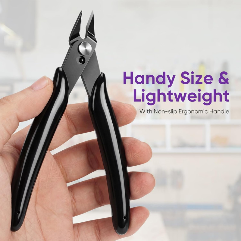 5 Inch Micro Flush Cutter, 2 Pack Small Wire Cutters Spring Loaded Cutting Plier gallery
