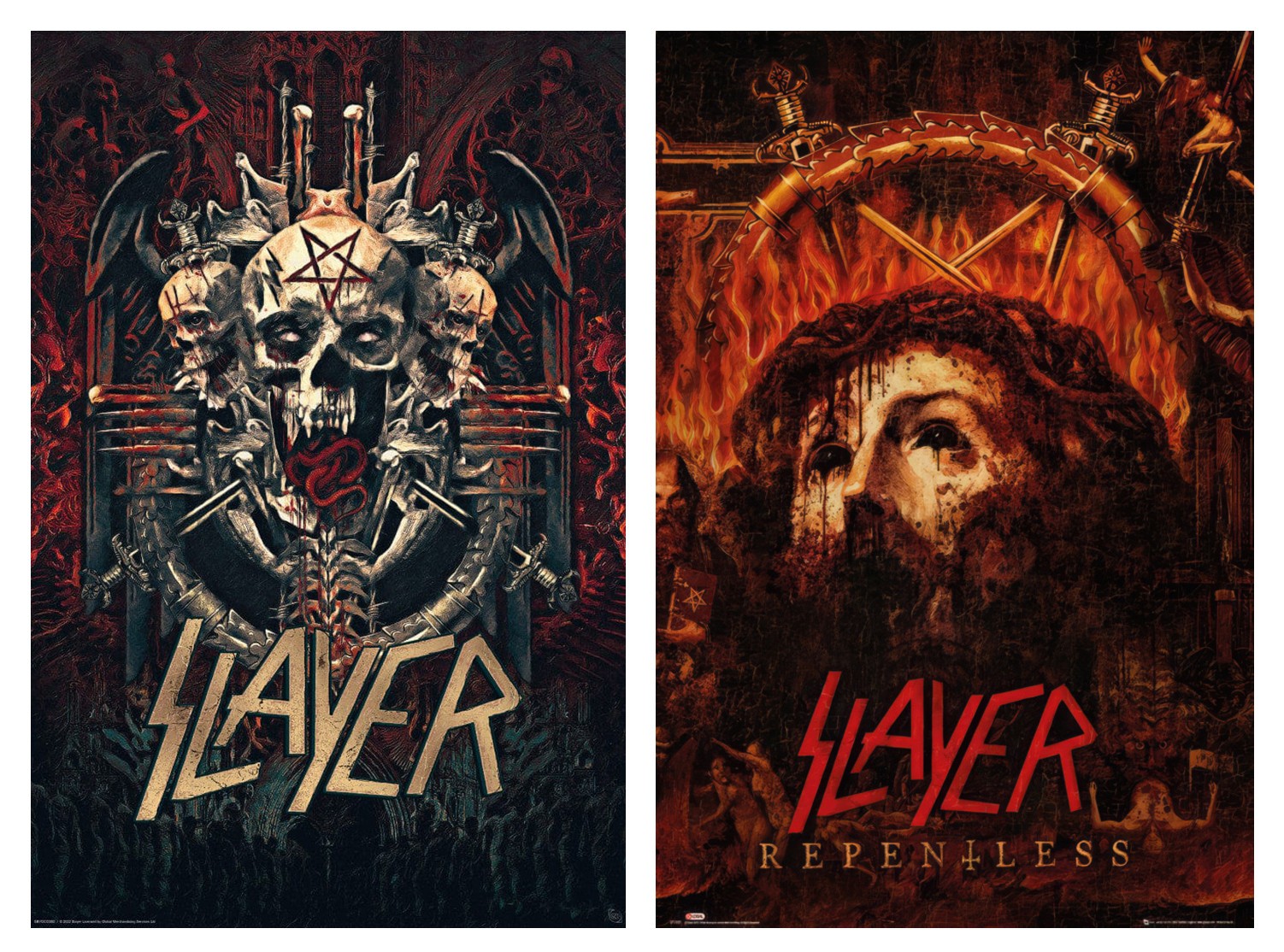 Slayer - 2 Piece Music Poster Set (Skullgram & Repentless) (Size: 24 x 36" each) gallery