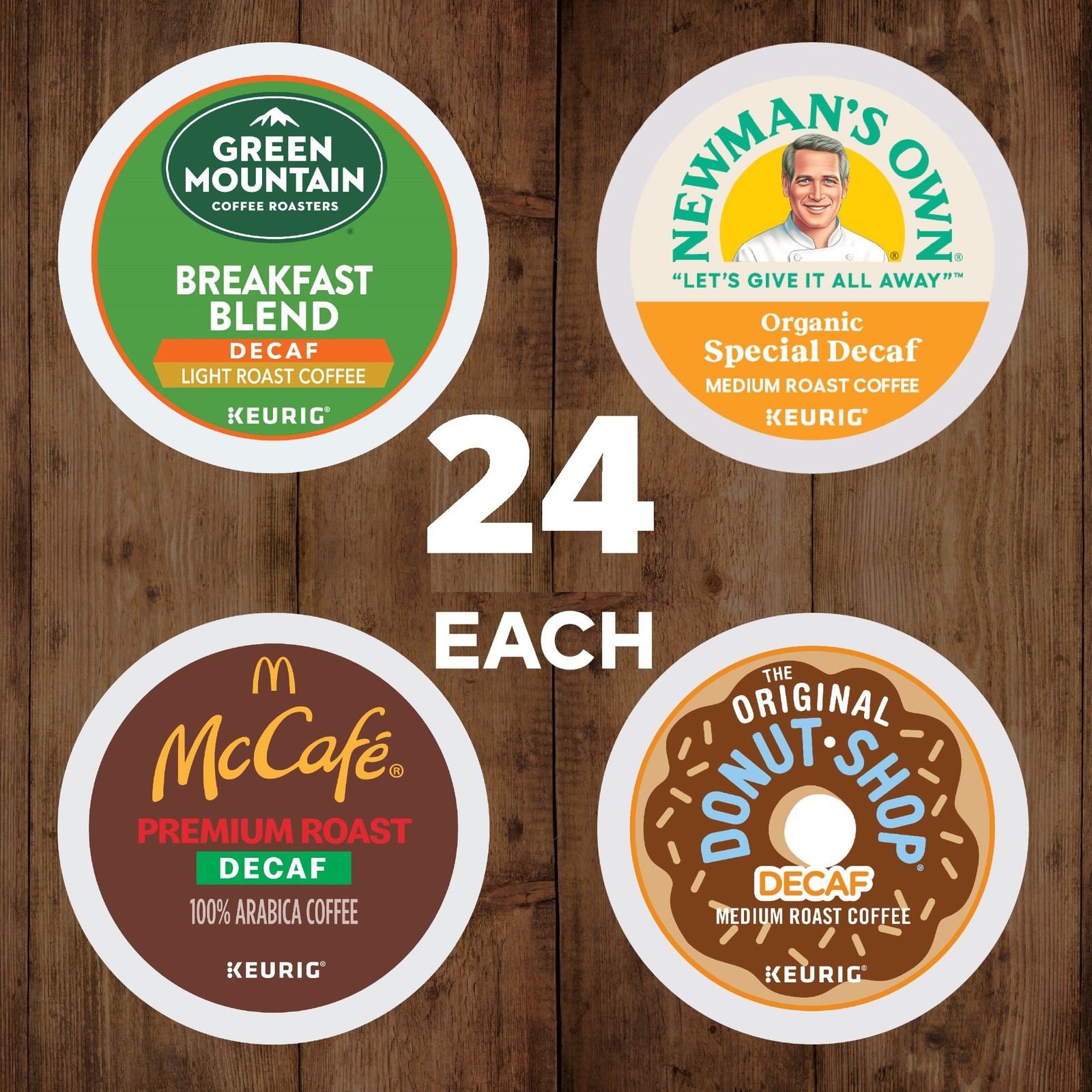 Keurig Decaf Coffee Variety Pack, Keurig K-Cup Pods, 96 Count gallery