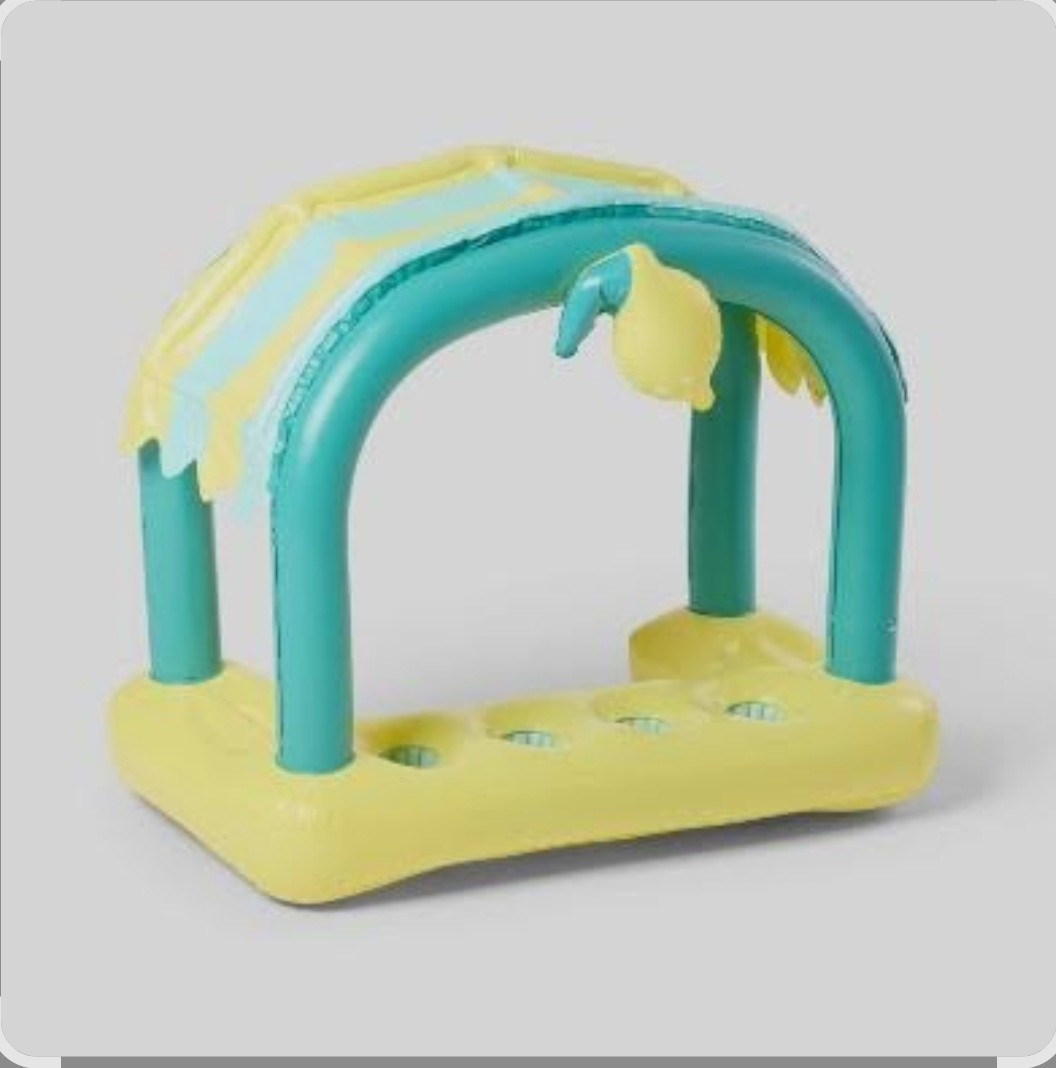 Sun Squad Lemonade Cabana Inflatable Pool Float 4.1' Long w/ Serving Station gallery