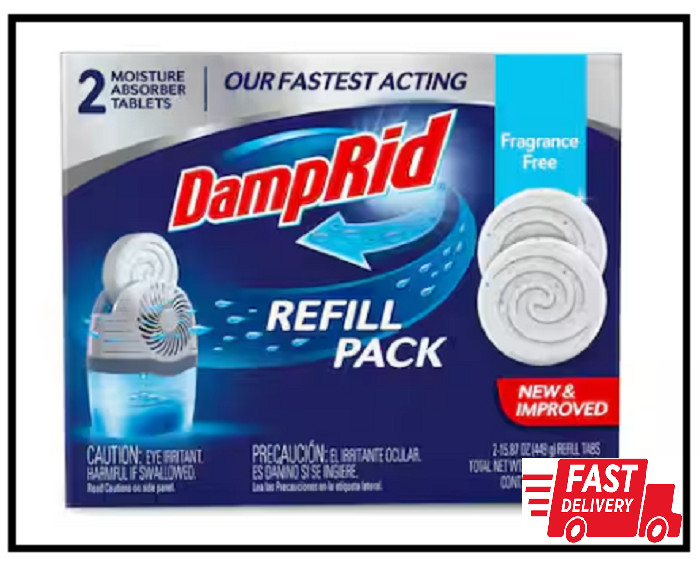 Damprid Drop-In Moisture Absorber Unscented Refills (2-Pack) Fragrance Free gallery