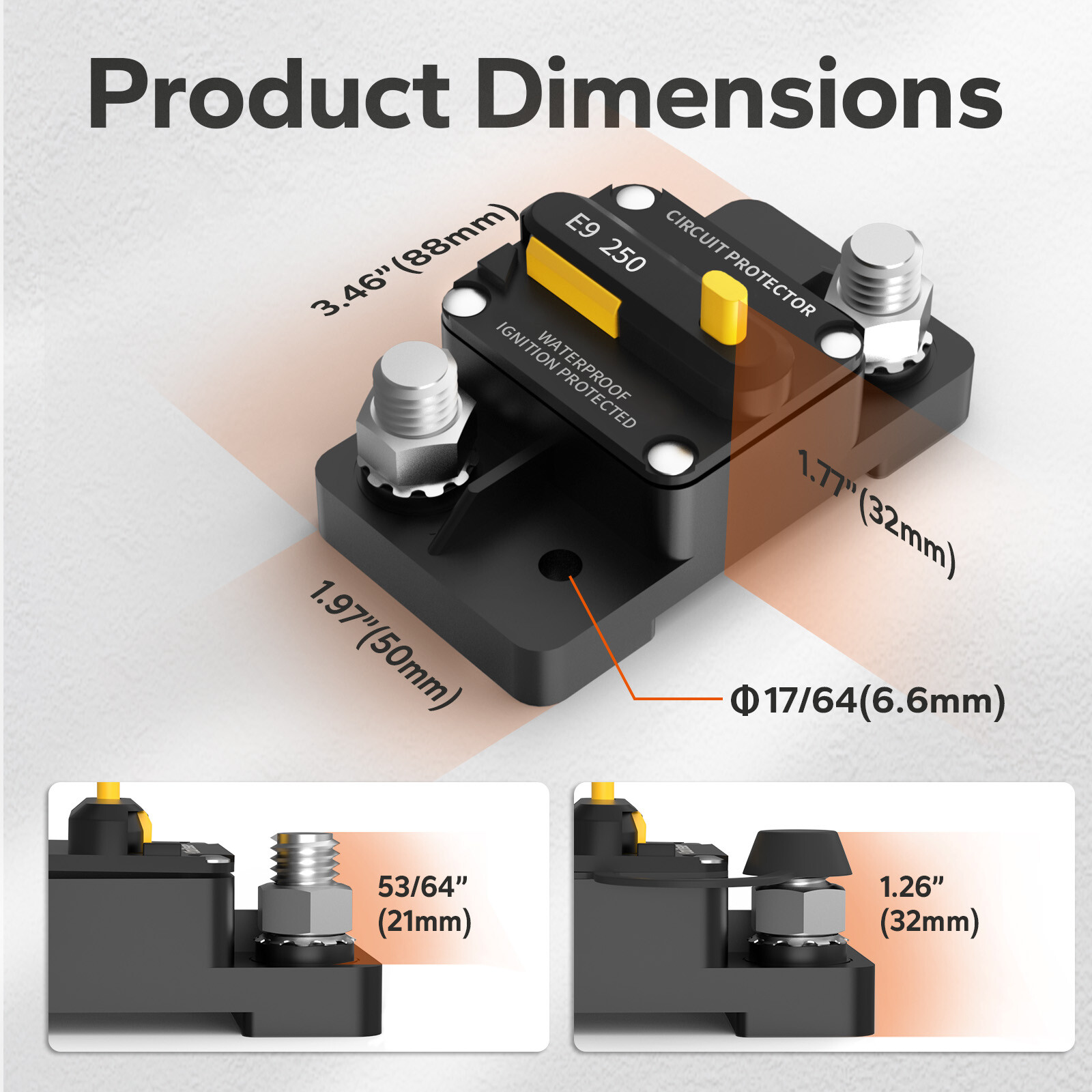LiTime 250A Switchable Circuit Breaker for LiFePO4 Battery Easy to Install gallery