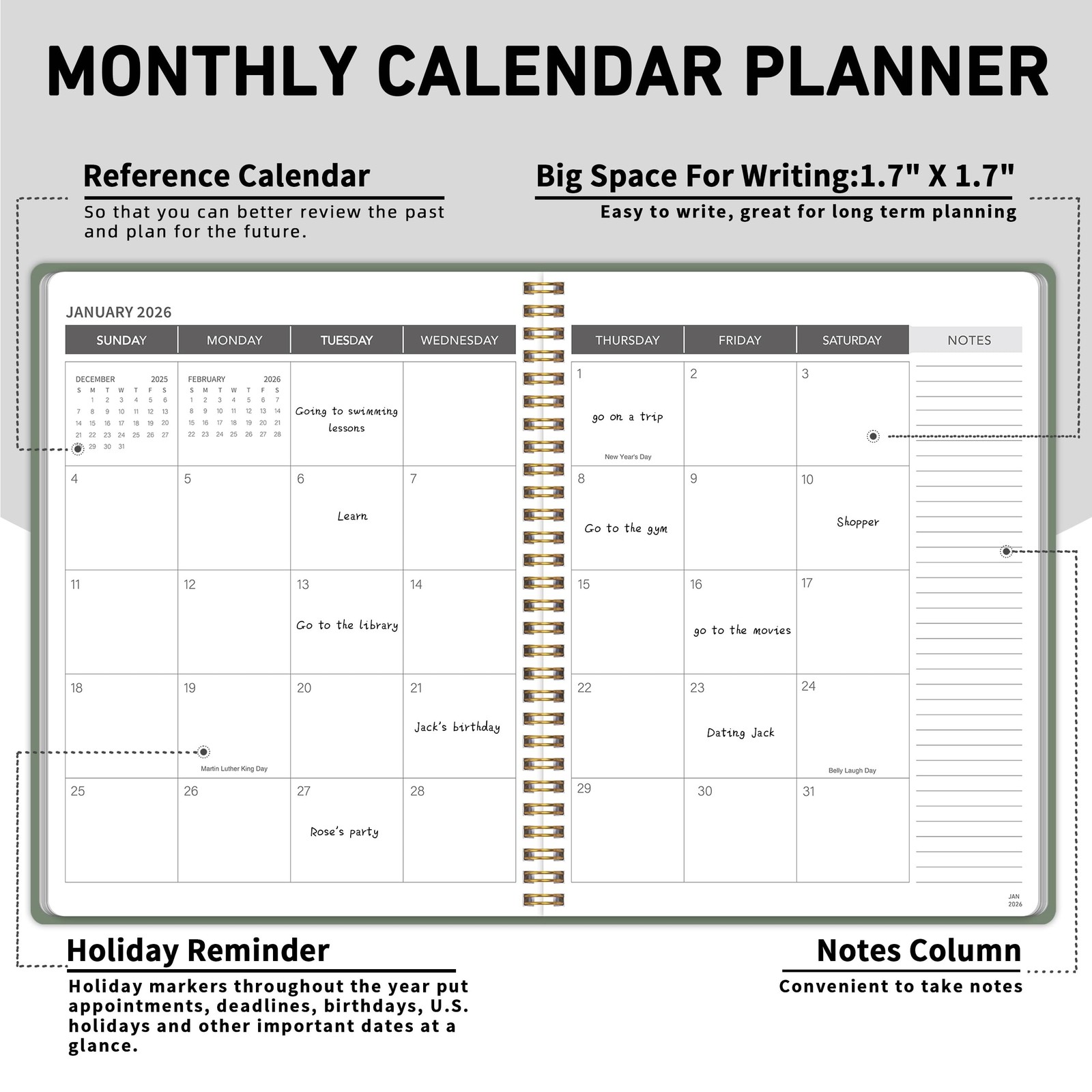Monthly Planner Jan 2026 - Dec 2027, Calendar Planner for 24 Months, 9×11 I gallery