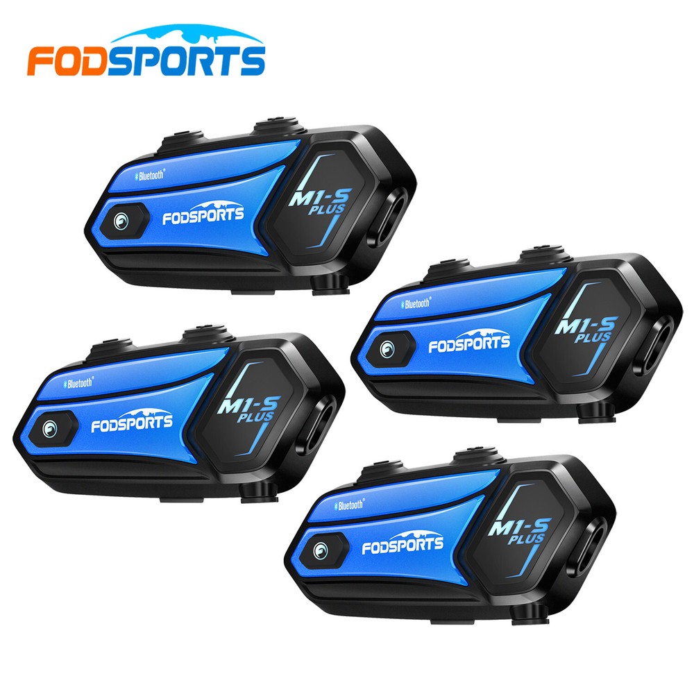 1-4 M1-S Plus Motorcycle Intercom 10 Riders 2000M Bluetooth Helmet Headset FM