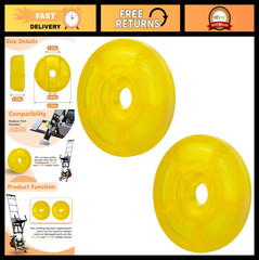 Carriage Stop Roller Yellow Bumper Replacement Parts for Ladder Hoist – 2 Pack