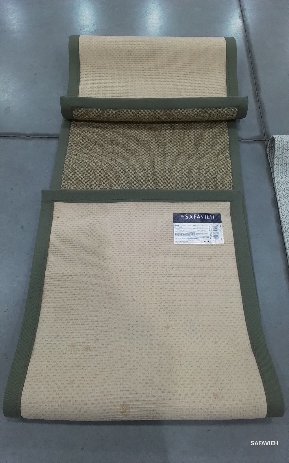 NATURAL GREEN 2'-6" x 10'-0" Back Stain Rug, Reduced Price 1172796617 NF443C-210 gallery