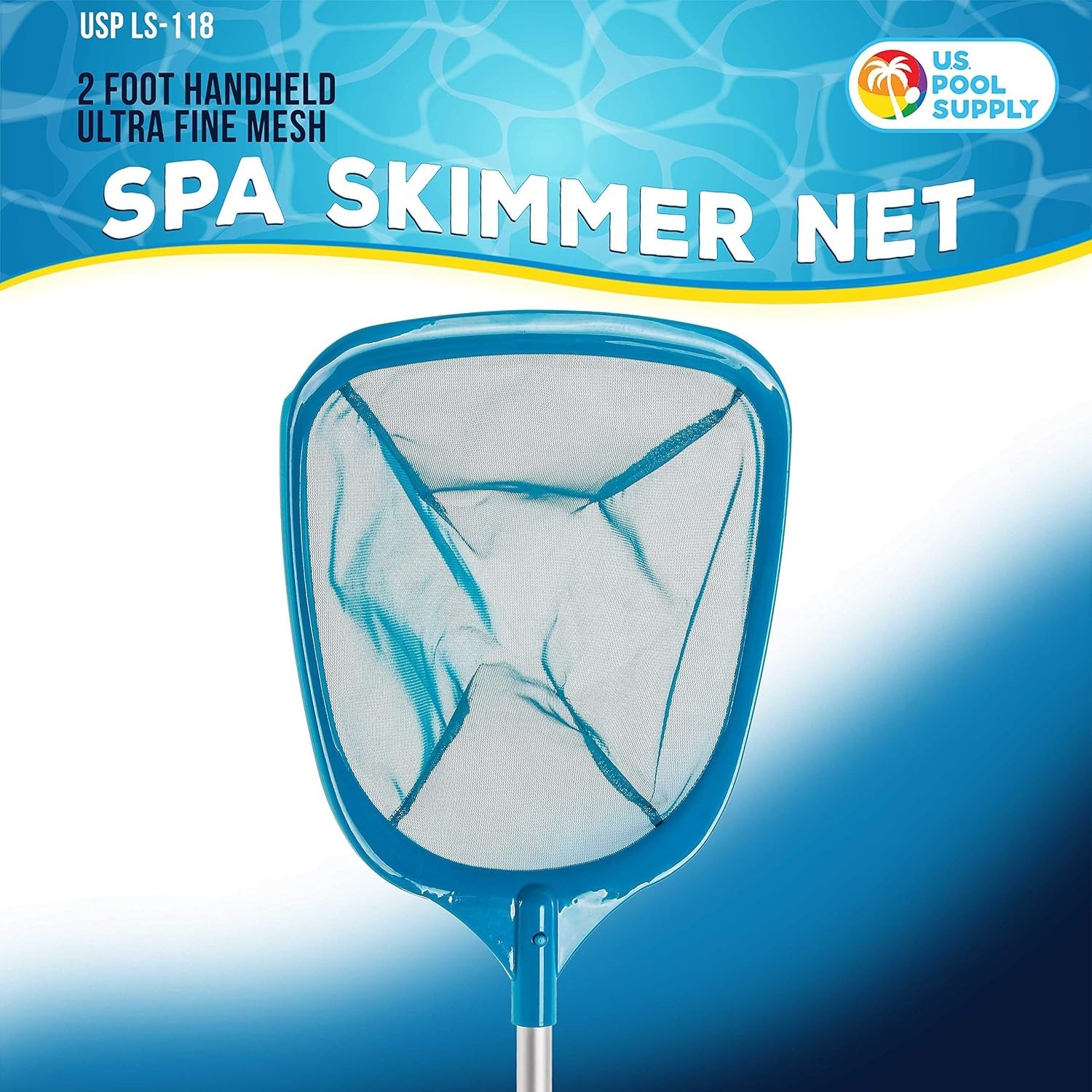 Professional Spa, Hot Tub, Pool Hand Leaf Skimmer Net with 12" Aluminum Pole - D gallery