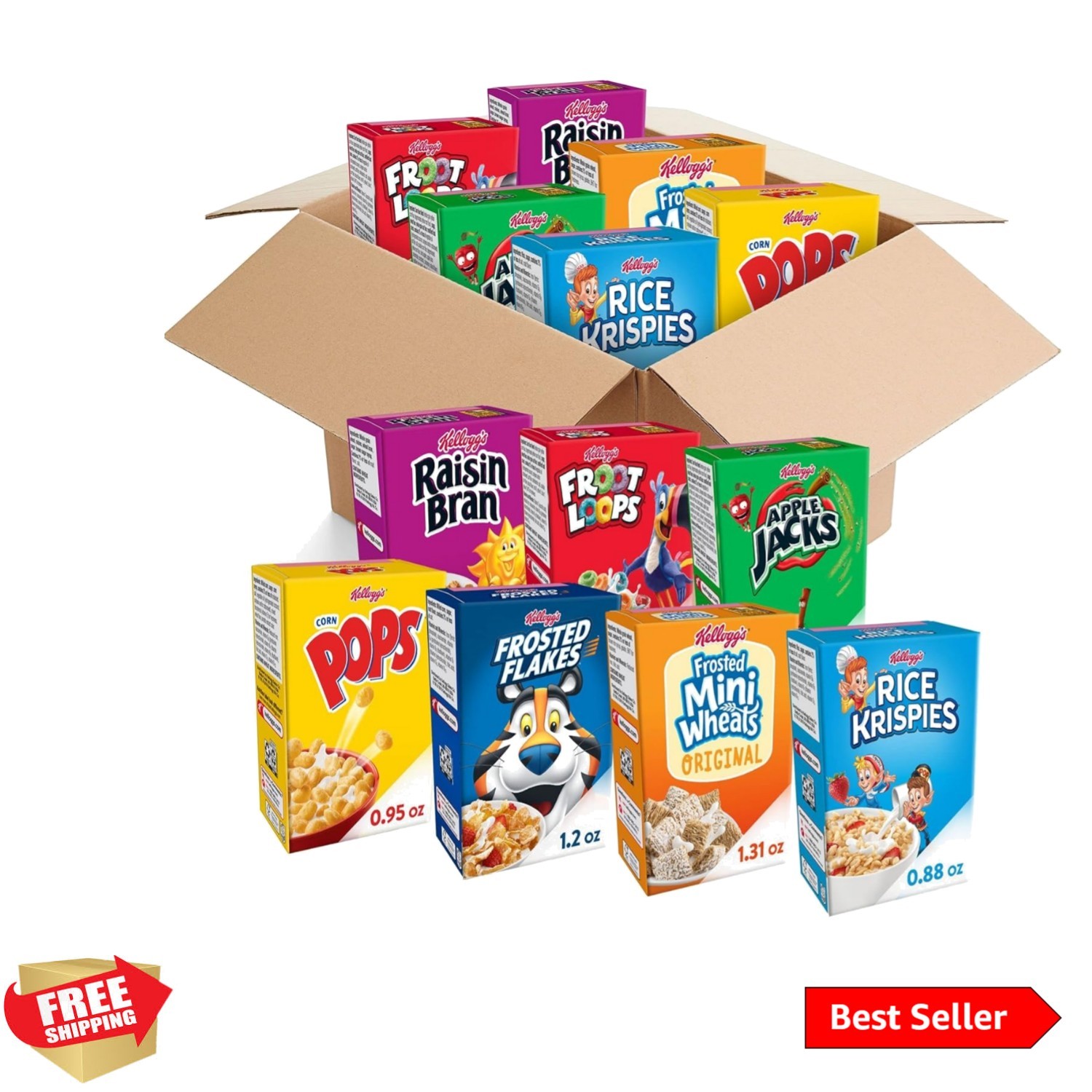 Cold Breakfast Cereal, Bulk Pantry Staples, Kid Snacks, Variety Pack 48 Boxes gallery