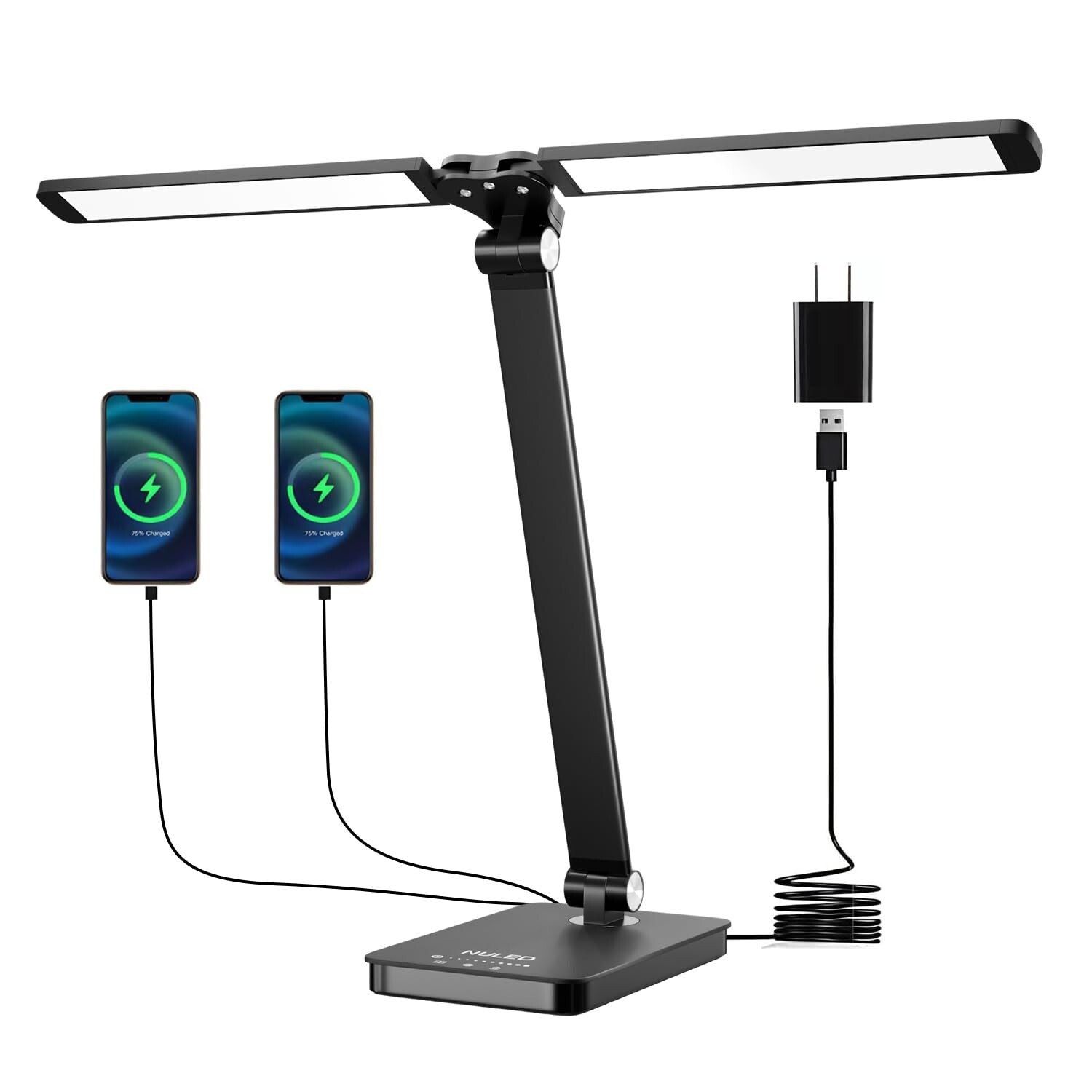 NUNET Double Head LED Desk Lamp, 10W Dimmable Piano Stand Light with Dual Swi... gallery