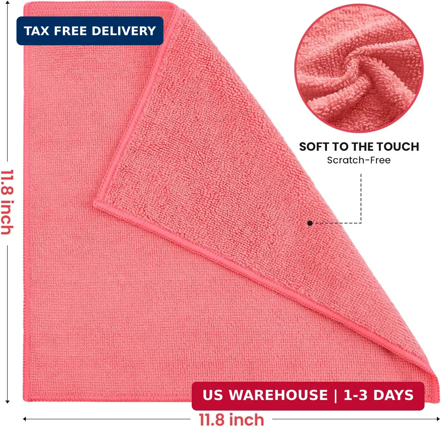 SIFANGKE Microfiber Cleaning Cloth, 12 Pack Assorted Color Cleaning Rags for Hou gallery