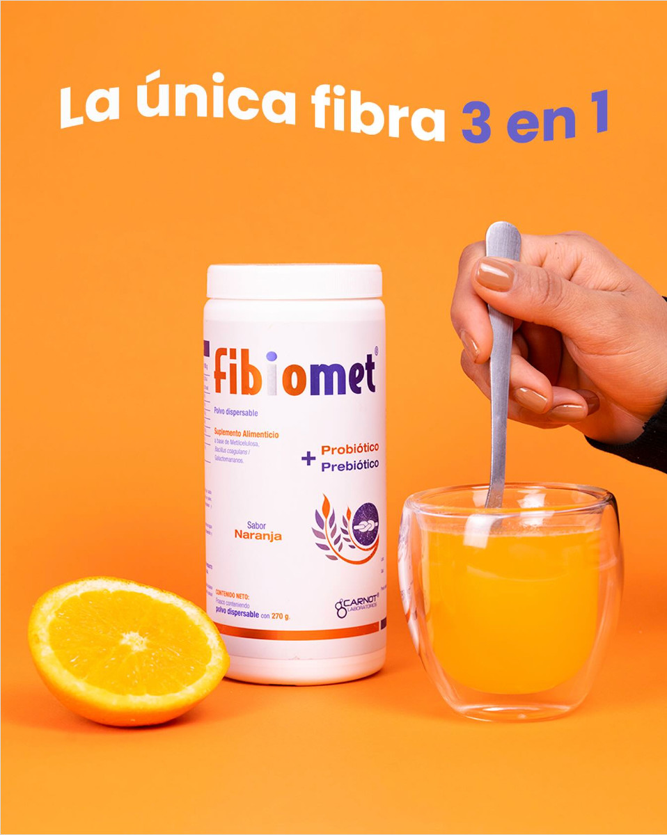 Fibiomet: Digestive Support Powder, Dietary Supplement, Orange Flavor, 270g gallery