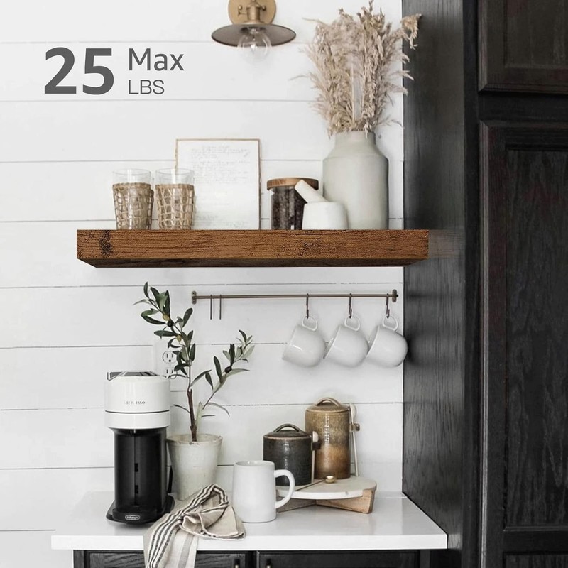 Versatile 15.7" Farmhouse Floating Shelves - Perfect for Storage & Style gallery