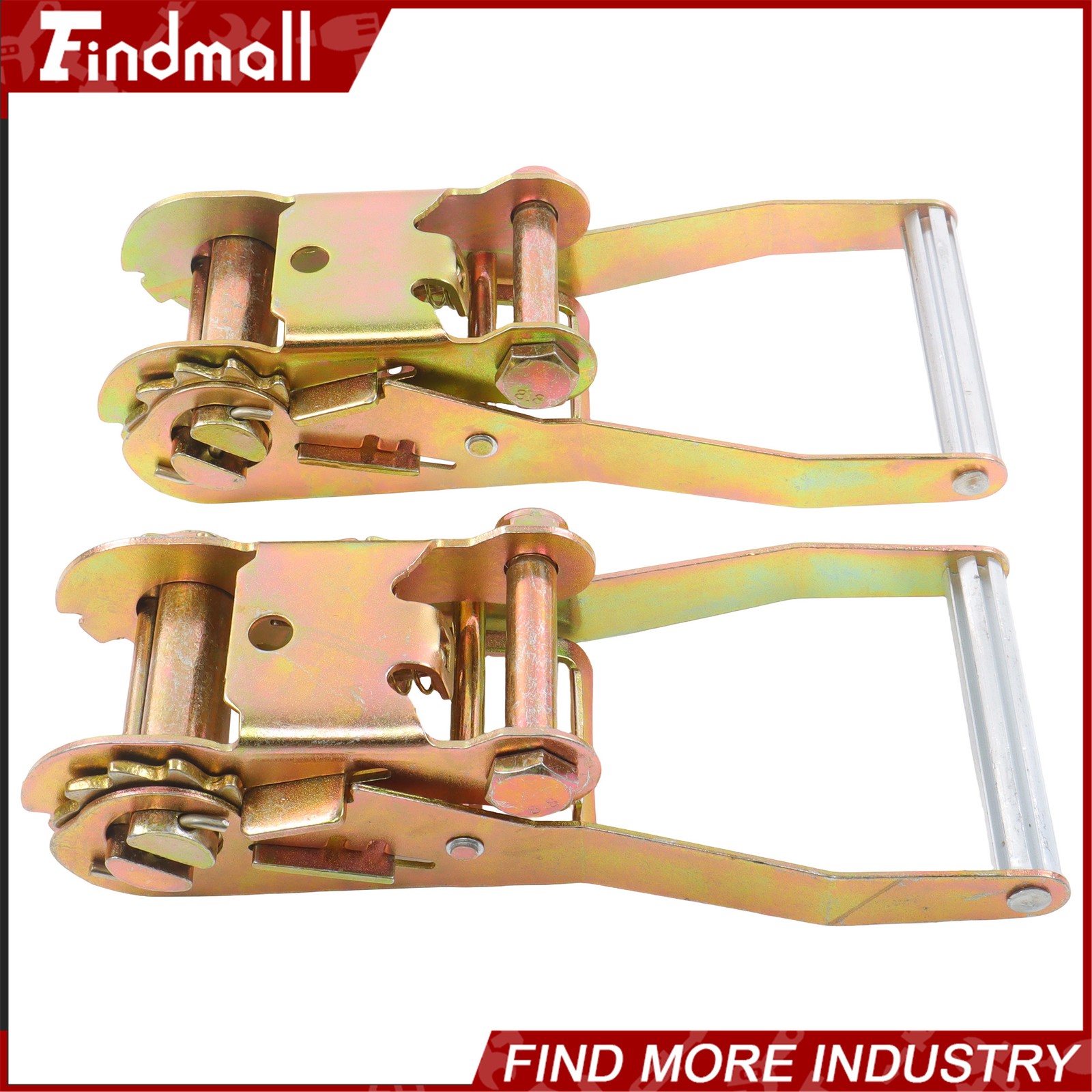 Findmall 2 Pack 2 Inch Handle Ratchet Buckle 3333 lbs for Ratchet Strap Tie Down gallery