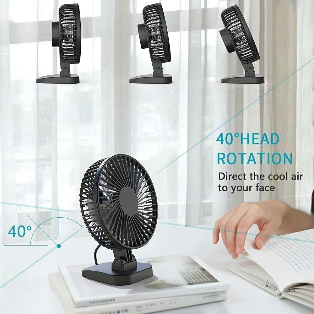 Mini USB Desk Fan Small Quiet Personal Cooler USB Powered Portable Table Fan NEW gallery