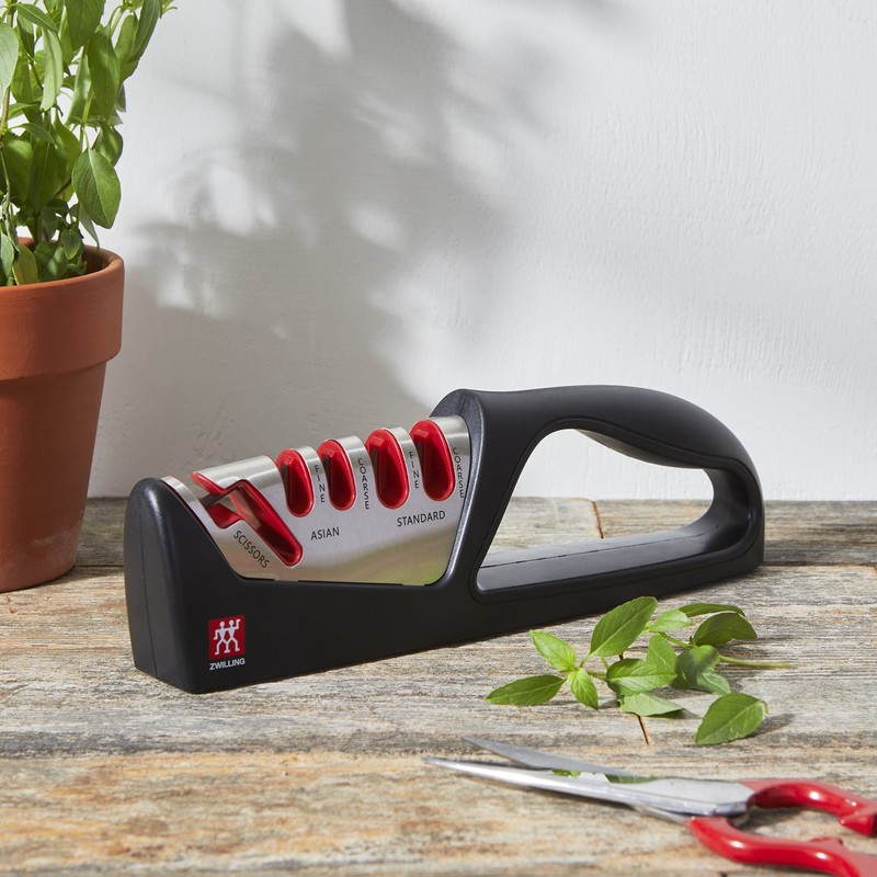 ZWILLING Razor-Sharp 4-Stage Pull Through Knife Sharpener with Shear Sharpener gallery