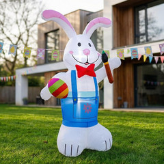 Easter Outdoor Decorations 210T Easter Inflatables Outdoor Decoration Built-In L