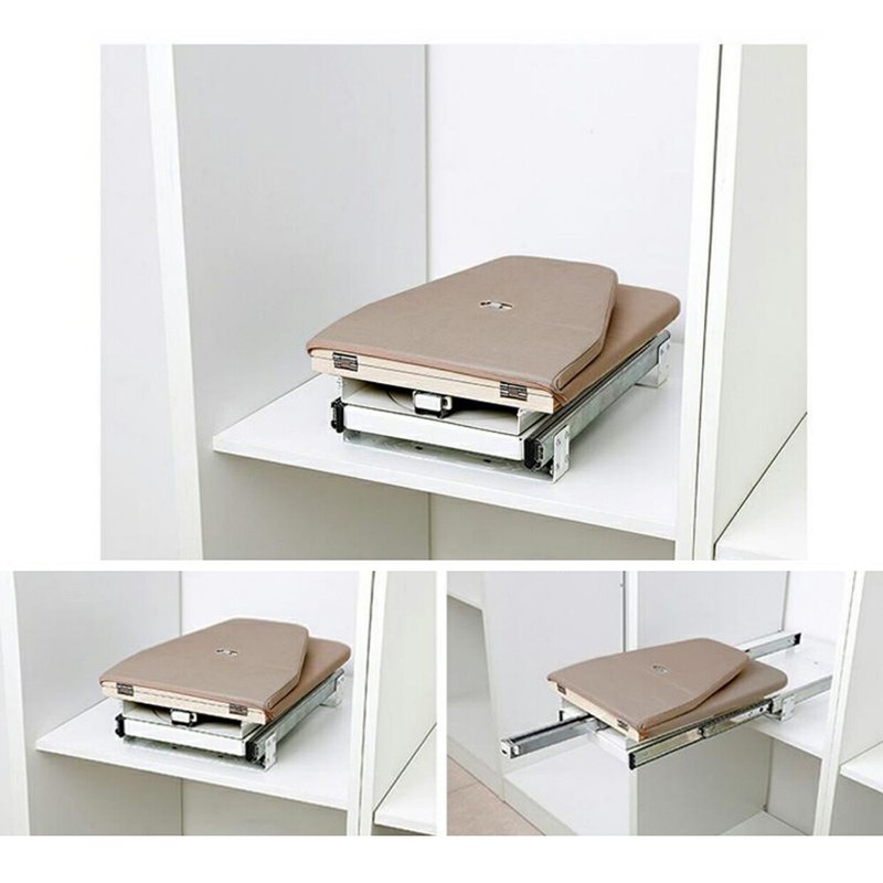 180° Rotation Ironing Board Closet Pull-Out Stow Away Retractable Ironing Table gallery