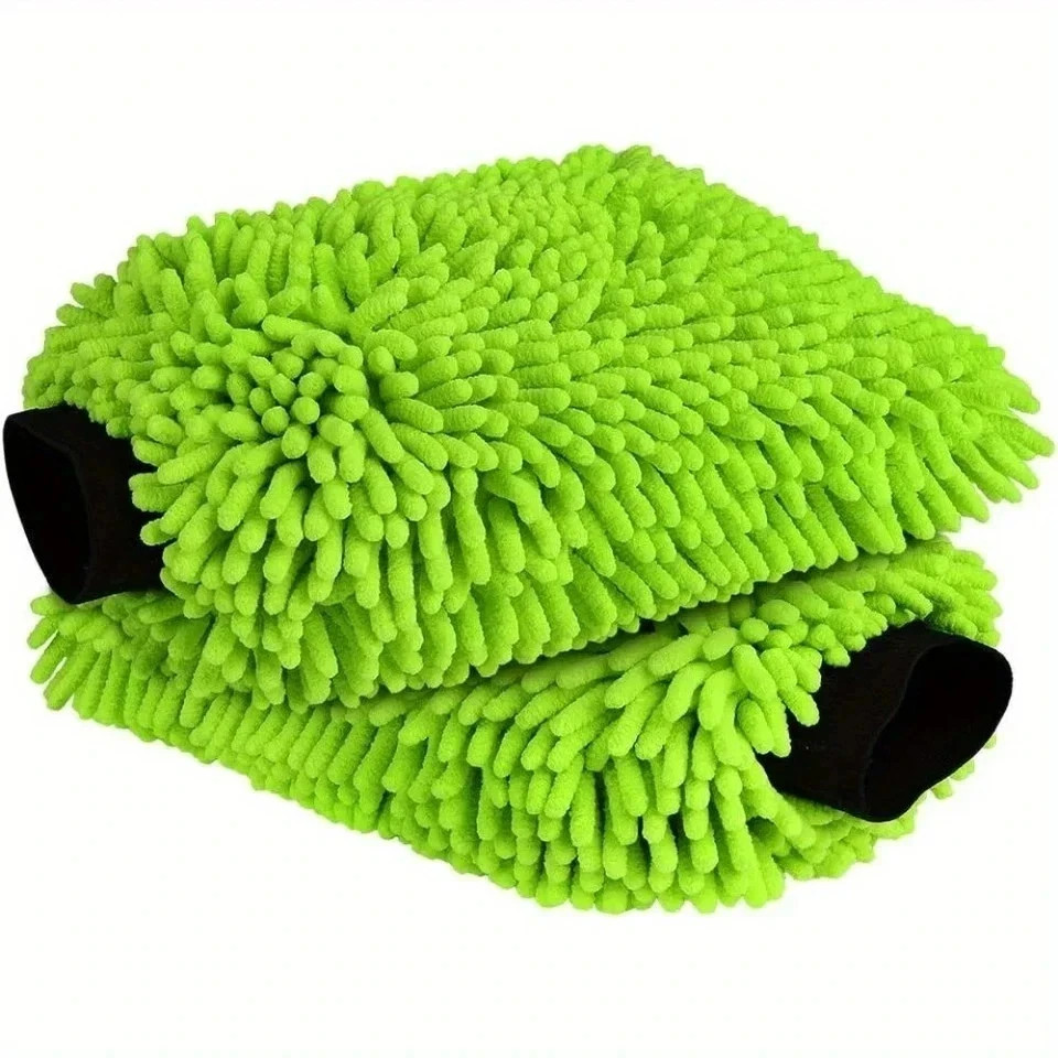2 Pack Microfiber Car Wash Mitt Scratch Free Ultra Absorbent Car Cleaning Gloves gallery