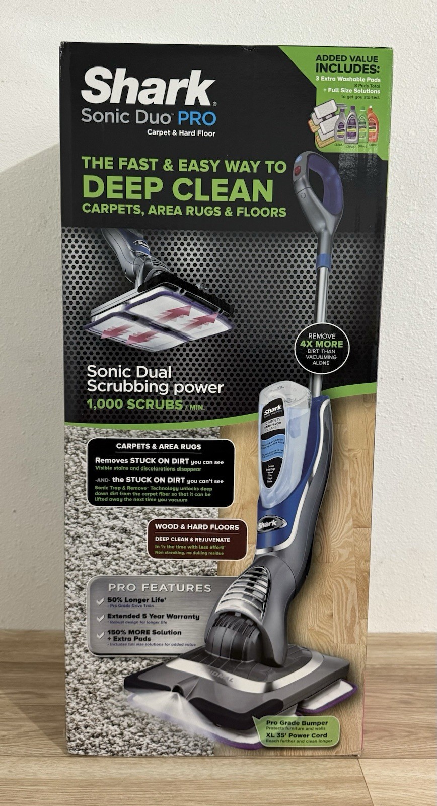 Shark Professional Sonic Duo Pro Wood & Carpet Floor Scrubber Cleaner SP1000 26 gallery