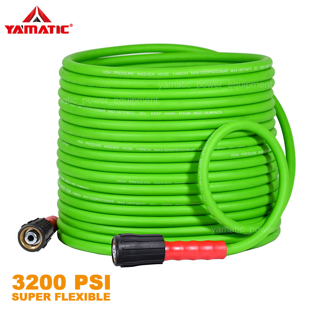 YAMATIC Pressure Washer Hose Super Flexible 1/4" M22-14/15mm Fittings 3200 PSI gallery