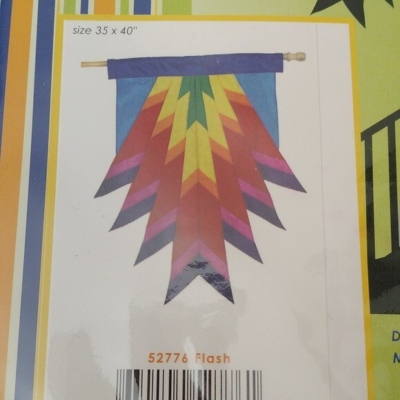 Flash Rainbow House Flag 32" x 40" Decorative Embroidery Fabric David Ti gallery